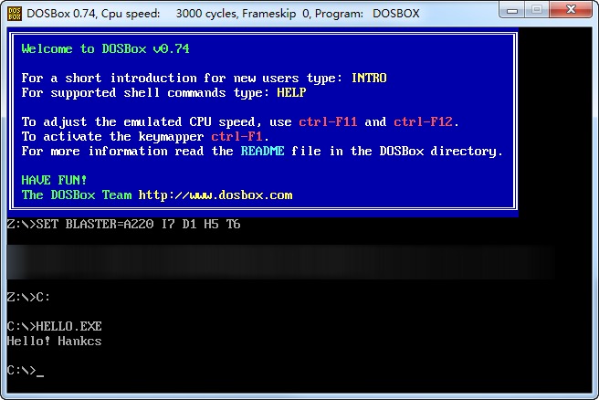 Win64下RadASM运行16位DOS程序